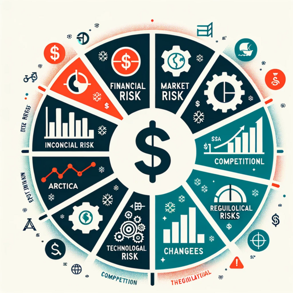 File:DALL·E 2023-10-25 16.02.20 - Vector design of a pie chart representing the various risks associated with investing in Arctic Shores segments include Financial Risk, Market Compet.png